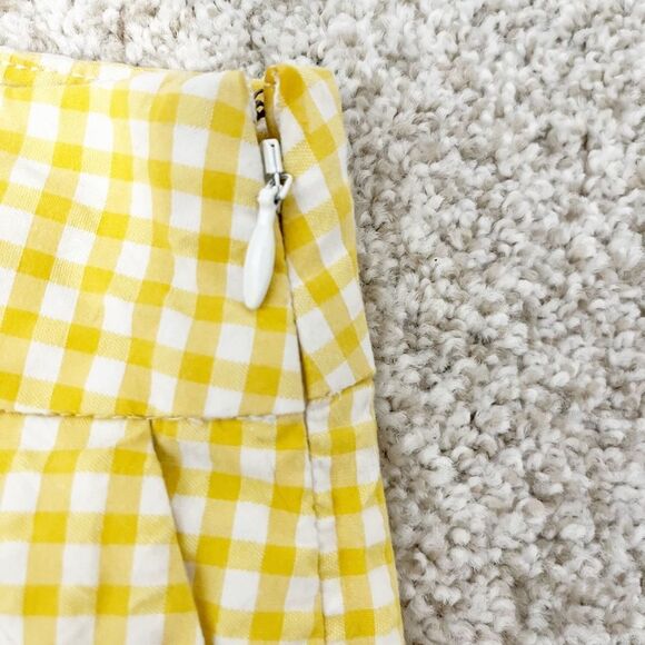 🟢a new day Yellow and White Plaid High Waist Shorts Size 4 - Picture 6 of 7